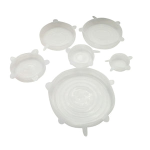 6pcs Reusable Stretch & Fit - Silicone Stretch Lids