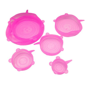 6pcs Reusable Stretch & Fit - Silicone Stretch Lids