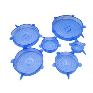 Reusable Silicone Stretch Lids,6pcs Silicone Food Covers for Food