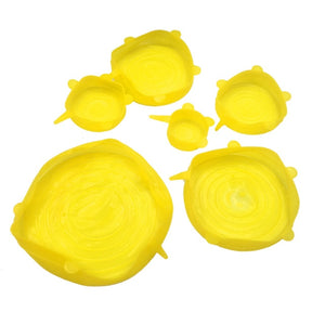6pcs Reusable Stretch & Fit - Silicone Stretch Lids