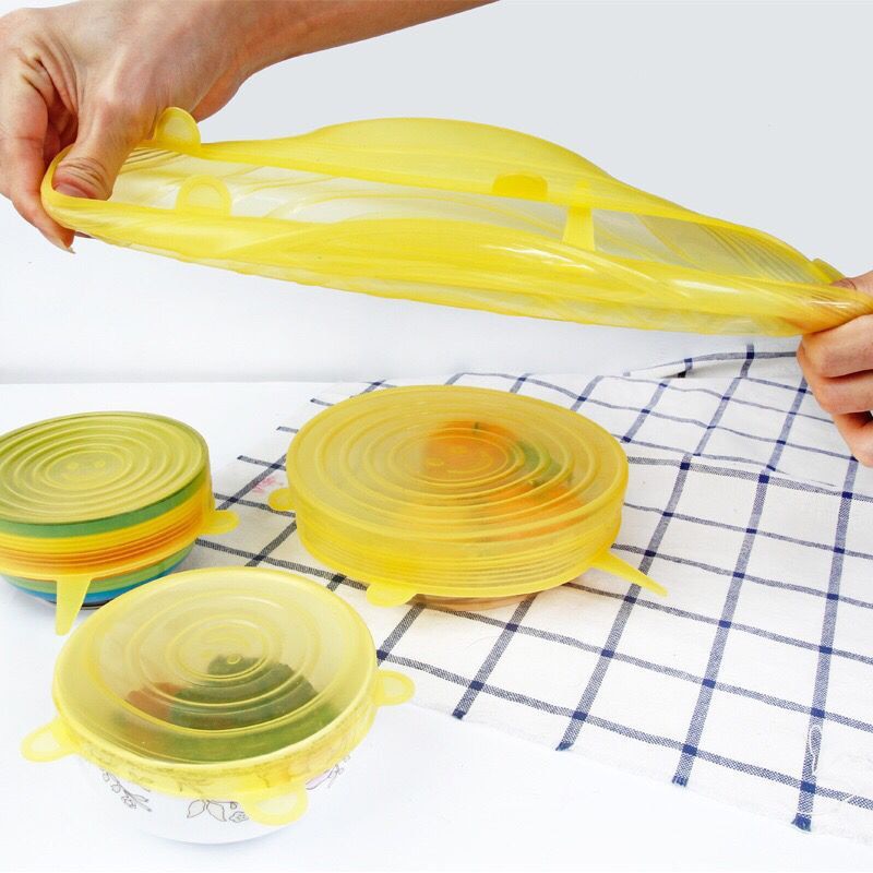 6pcs Reusable Stretch & Fit - Silicone Stretch Lids